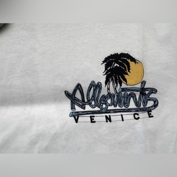 EXCLUSIVE AllSaints Venice crew T-Shirt XS with tags White Graphic - Picture 6 of 6